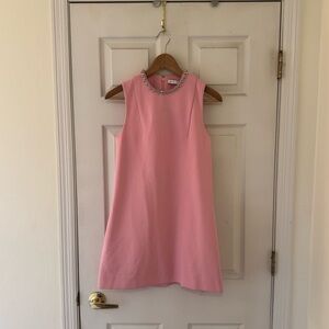 AREA - crystal heart back dress
